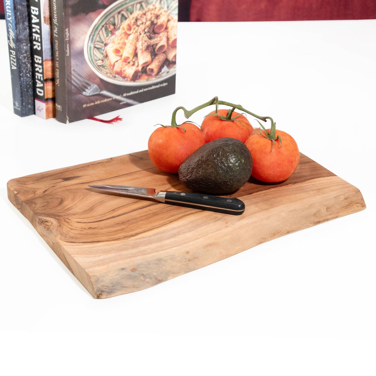 Live Edge Teak Slice Charcuterie Board: Large