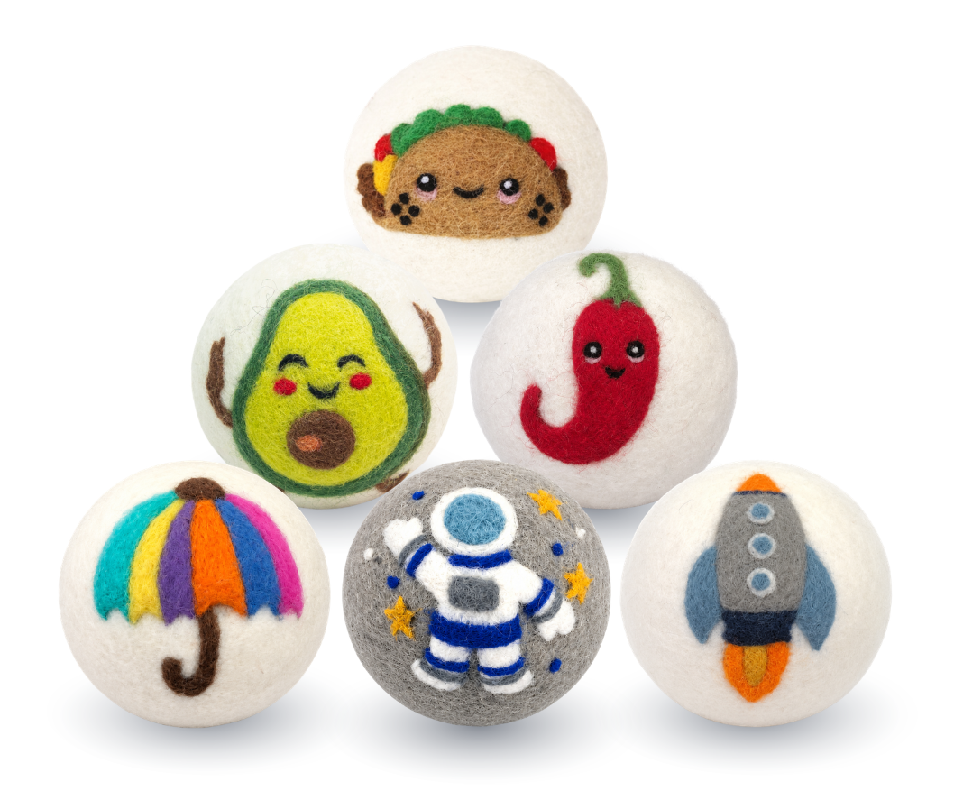 Whimsy: Eco Wool Dryer Balls : Jalepeno