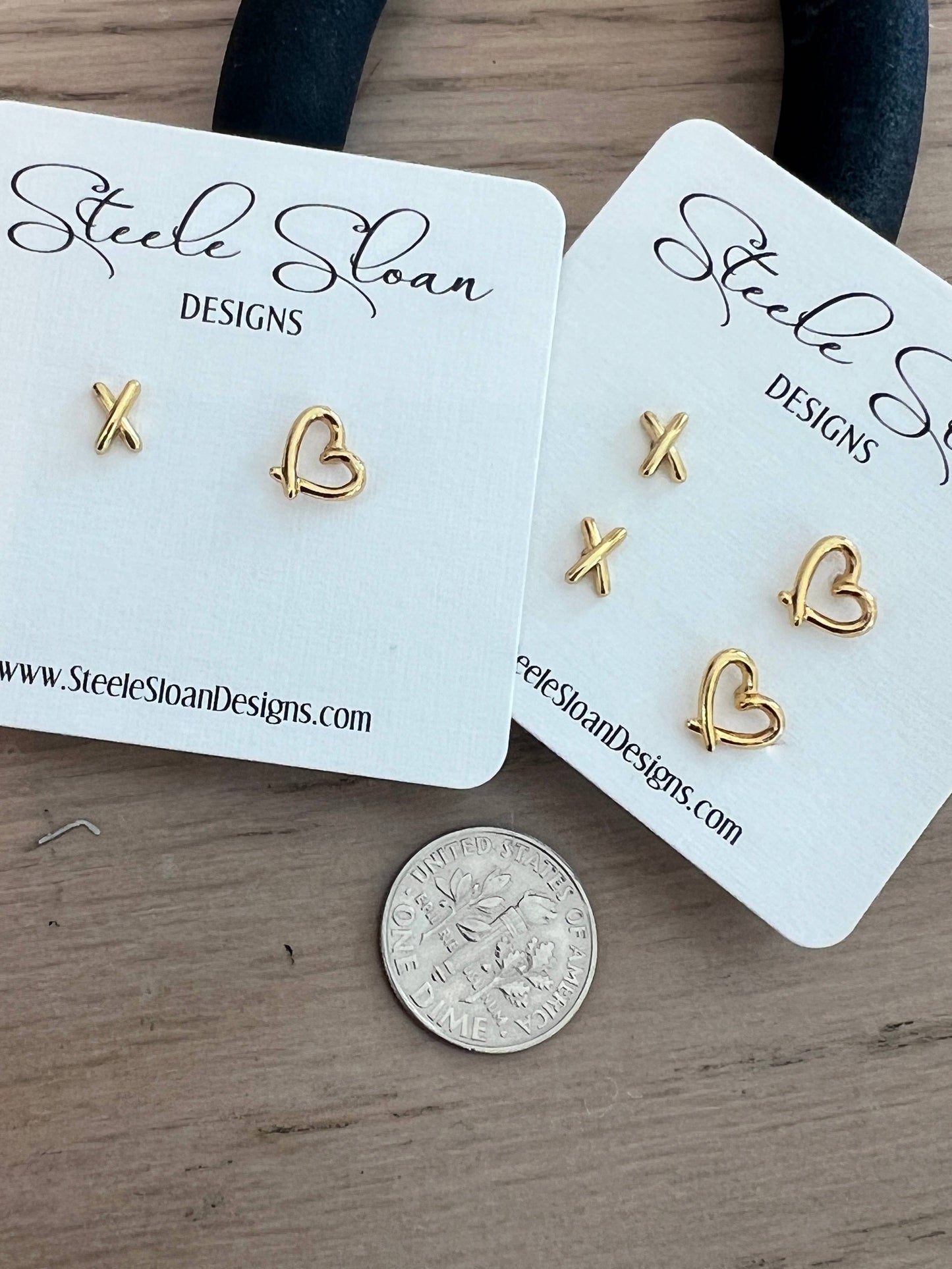 Cute Heart Earrings Hypoallergenic Unique : One Pair