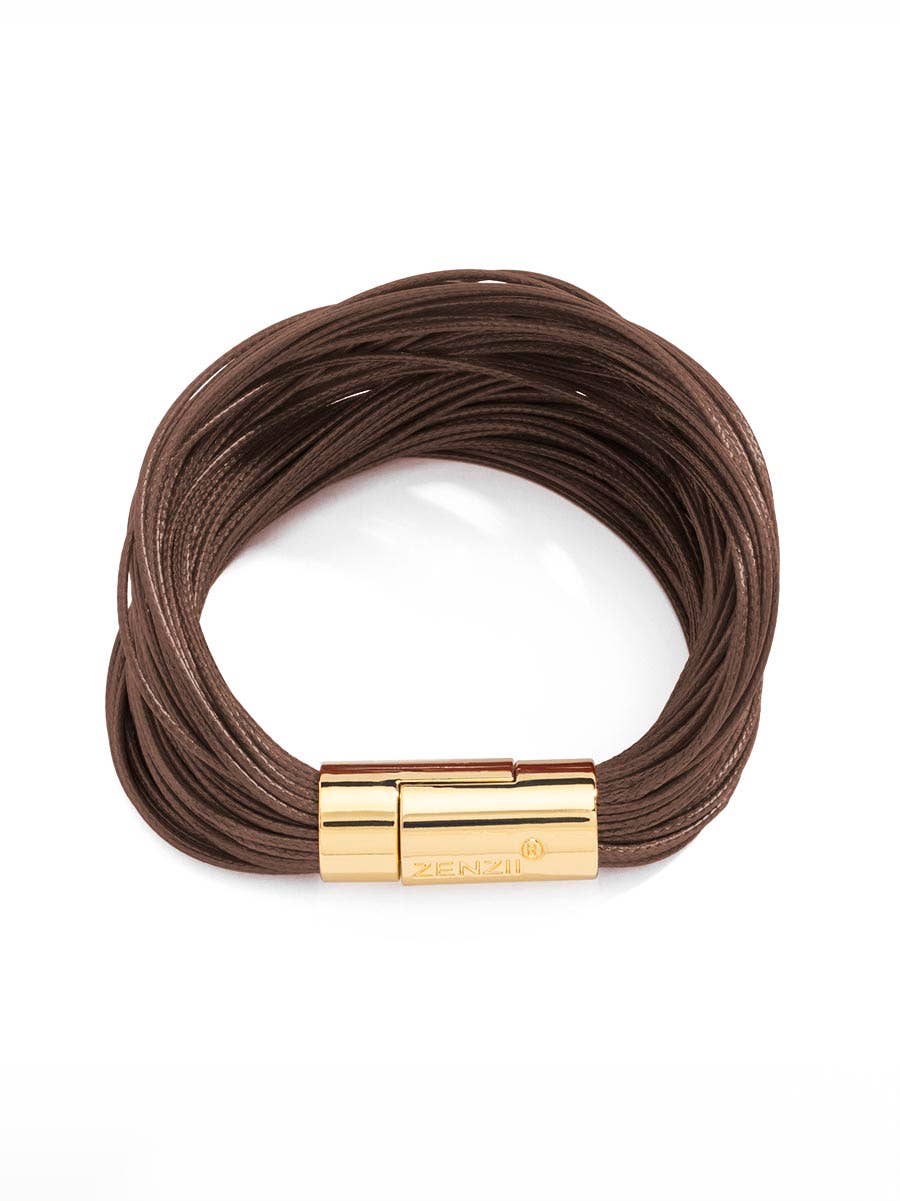 Layered Leather Rope Bracelet: BLK[D]