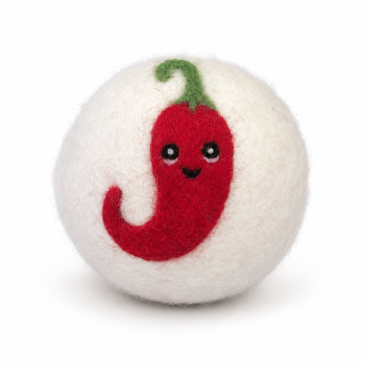 Whimsy: Eco Wool Dryer Balls : Jalepeno