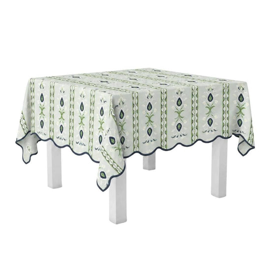 Rosemary Stripe Lagoon Square Game Tablecloth: One Size
