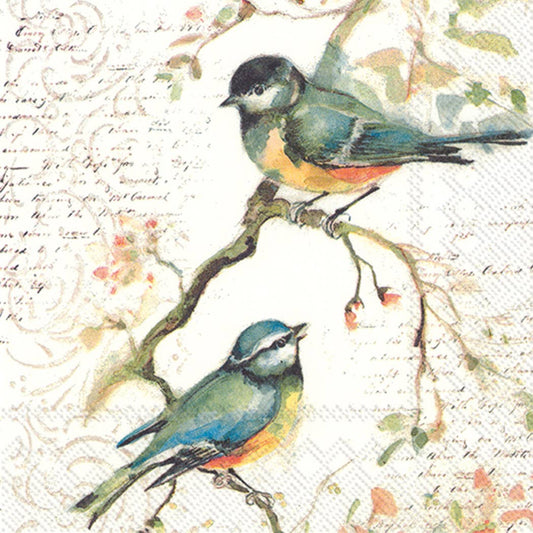 Paper Cocktail Napkins Pack of 20 Happy Little Titmice