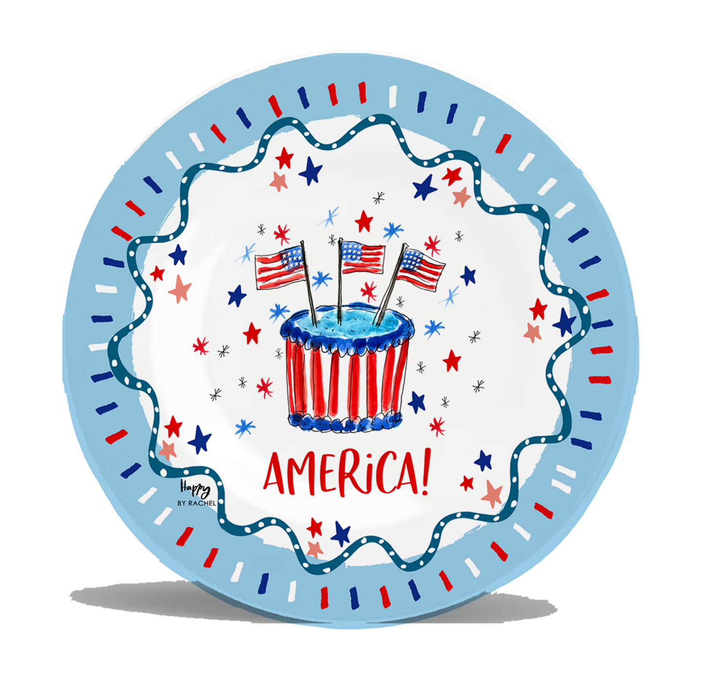 Celebrate America Melamine Plate-Each