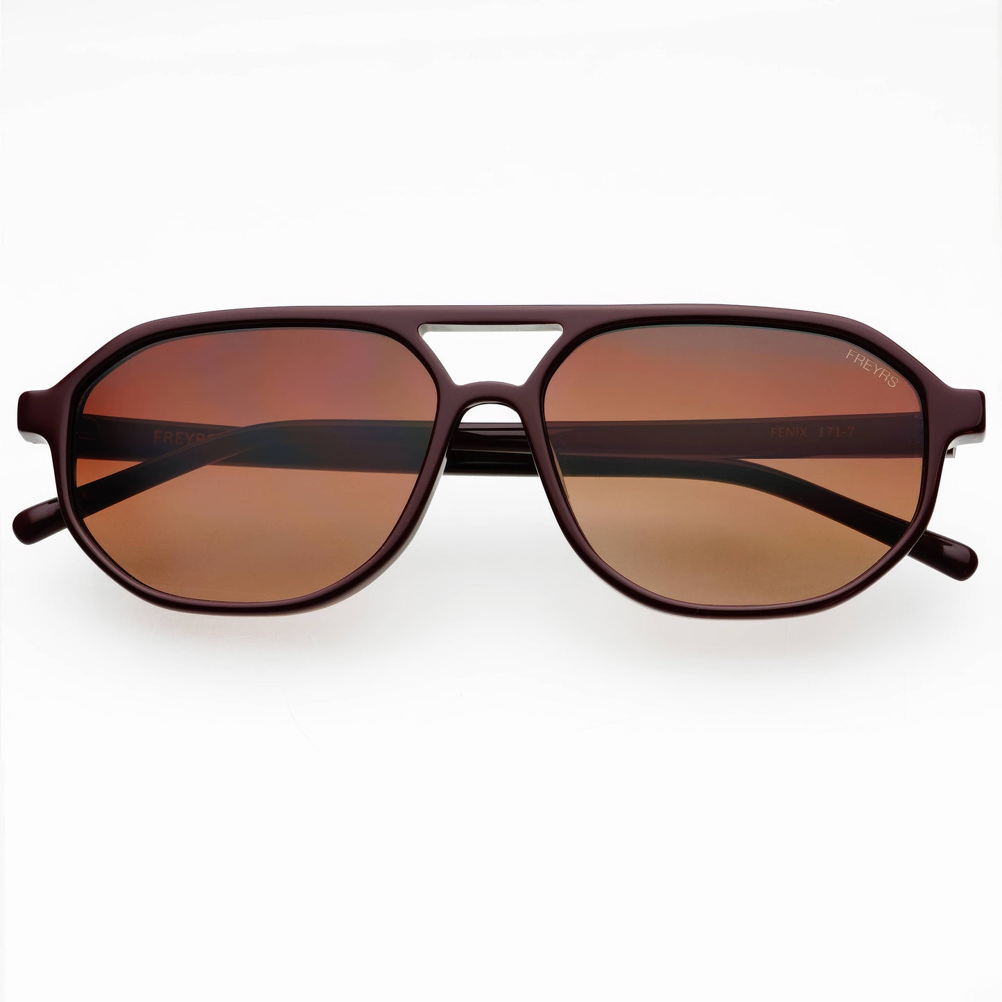 Fenix Acetate Unisex Aviator Sunglasses : Chocolate