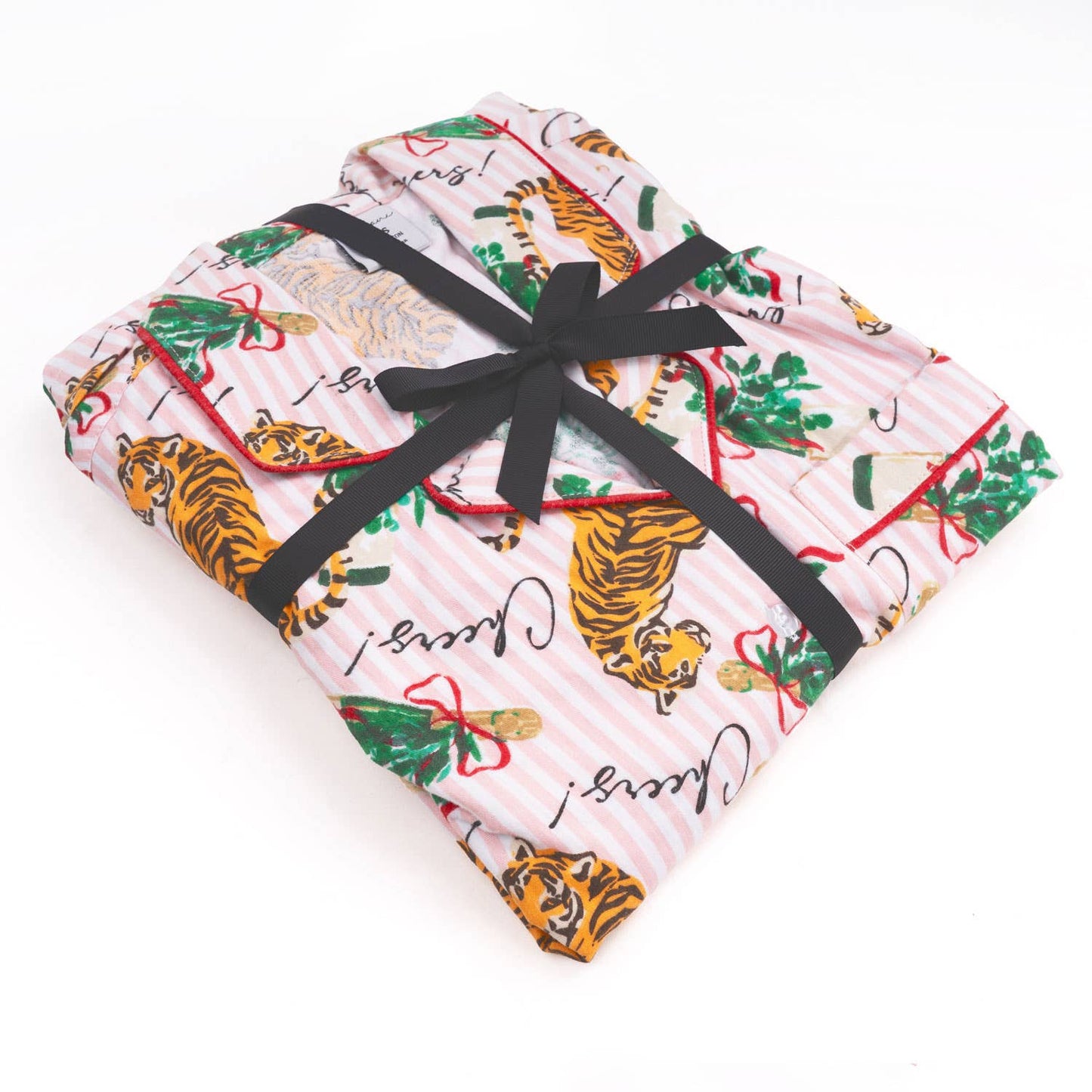 Tiger Stripe Flannel PJ Set: L/XL