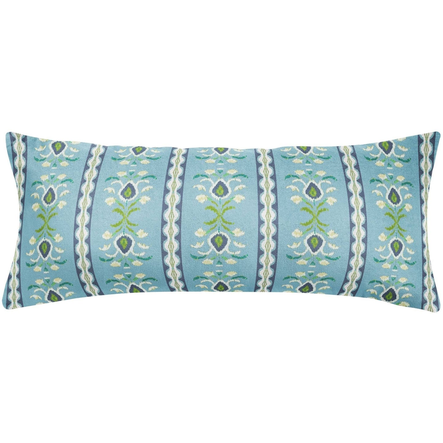 Rosemary Stripe French Blue Decorative Pillow: 22” x 22” Throw Pillow