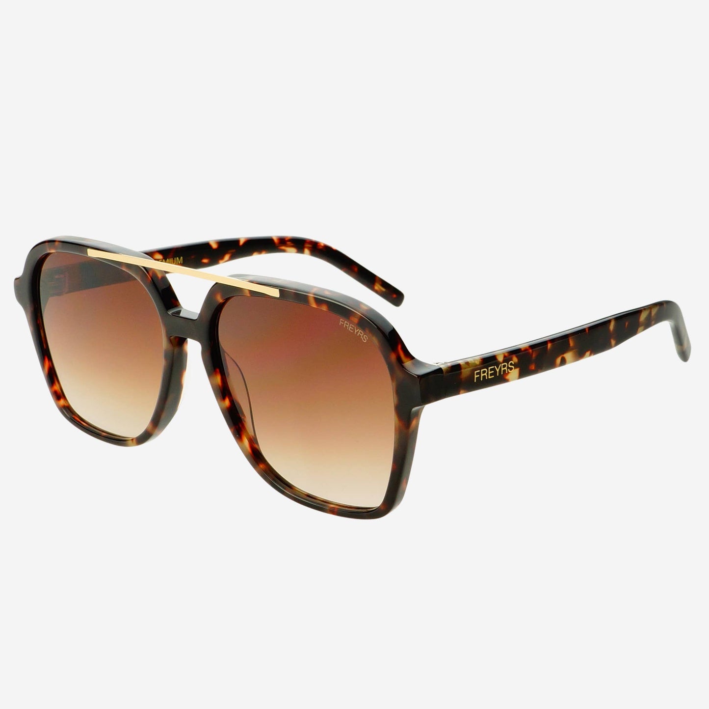 Freyrs Spencer Unisex Aviator Sunglasses  : Brown