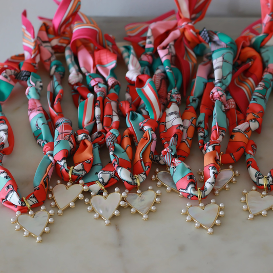 The Scarlett Heart Scarf Necklace