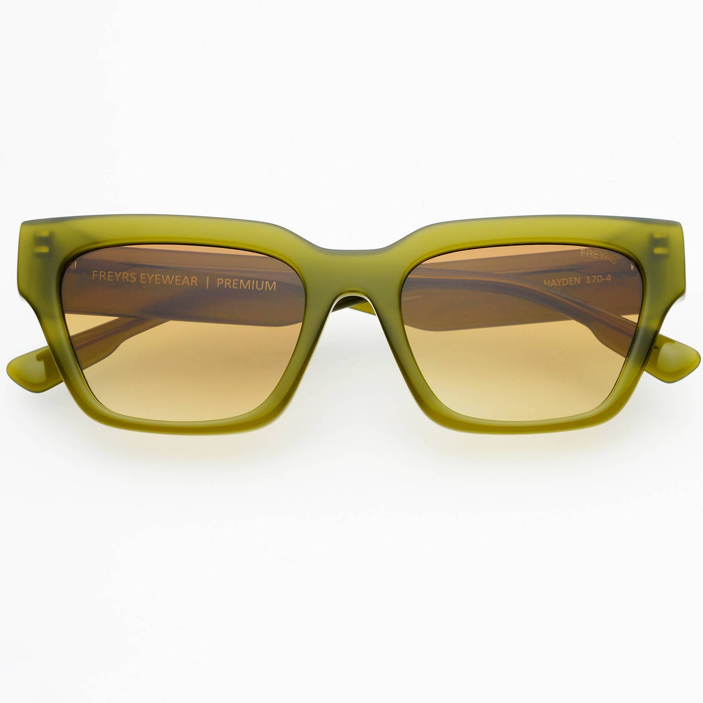 Freyrs Hayden Acetate Unisex Rectangular Sunglasses : Midnight Olive