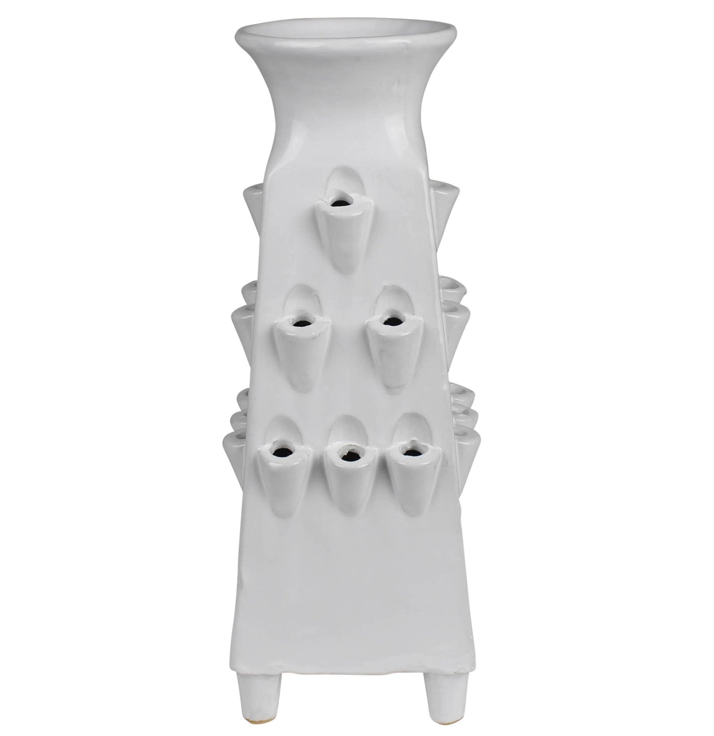White Aptos Tulipierre Vase