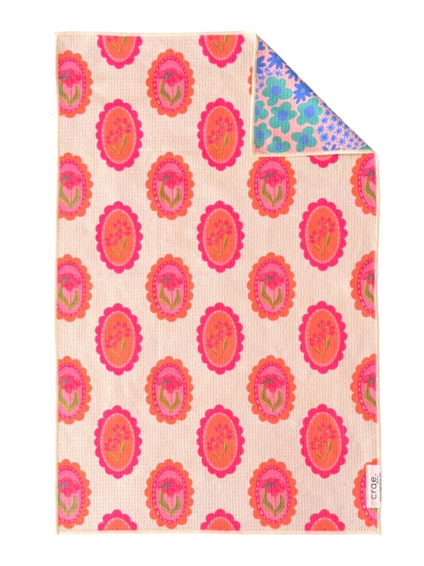 Crae Marilyn: Reversible Hand Towel: Cream/Purple / 19x29 / Hand Towel