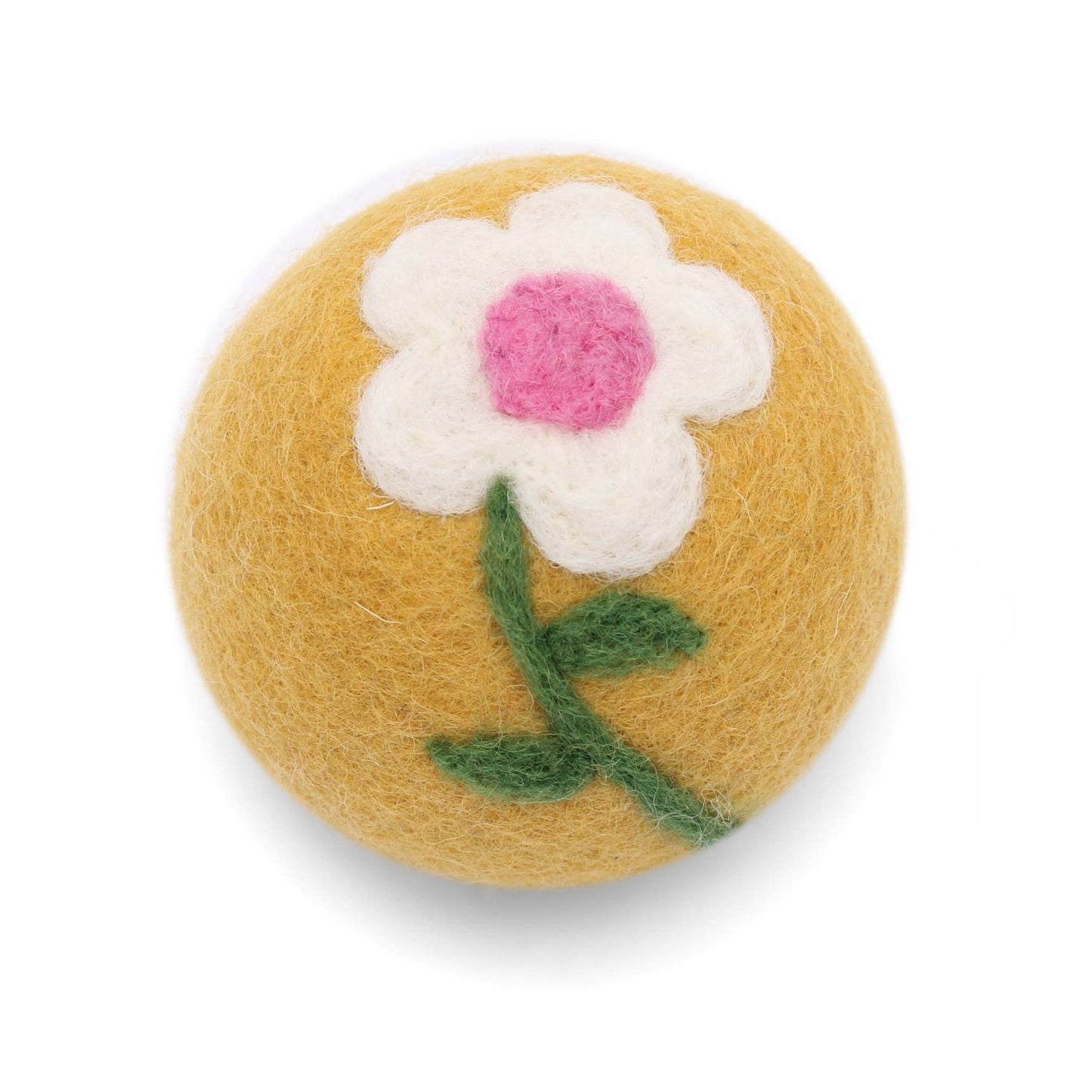 Flowers: Eco Wool Dryer Balls Fair Trade: Orange/Pink