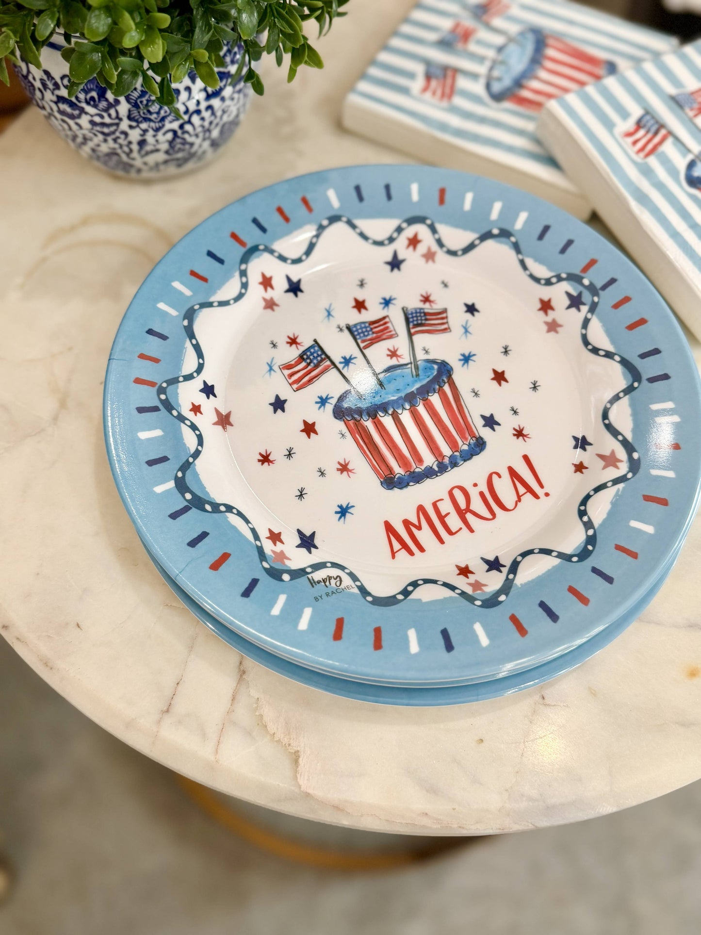 Celebrate America Melamine Plate-Each