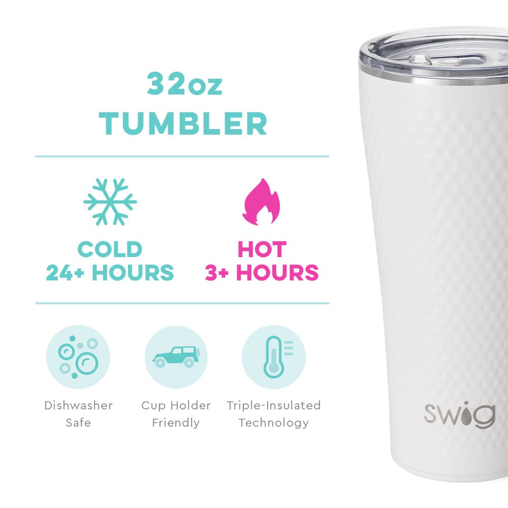 Swig - White Golf Ball Tumbler (32oz)