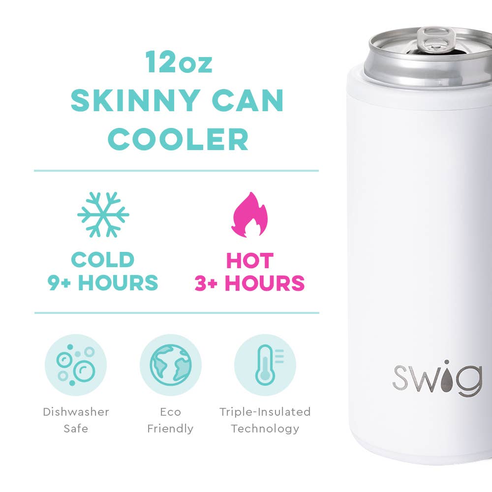 Swig - White Skinny Can Cooler (12oz)