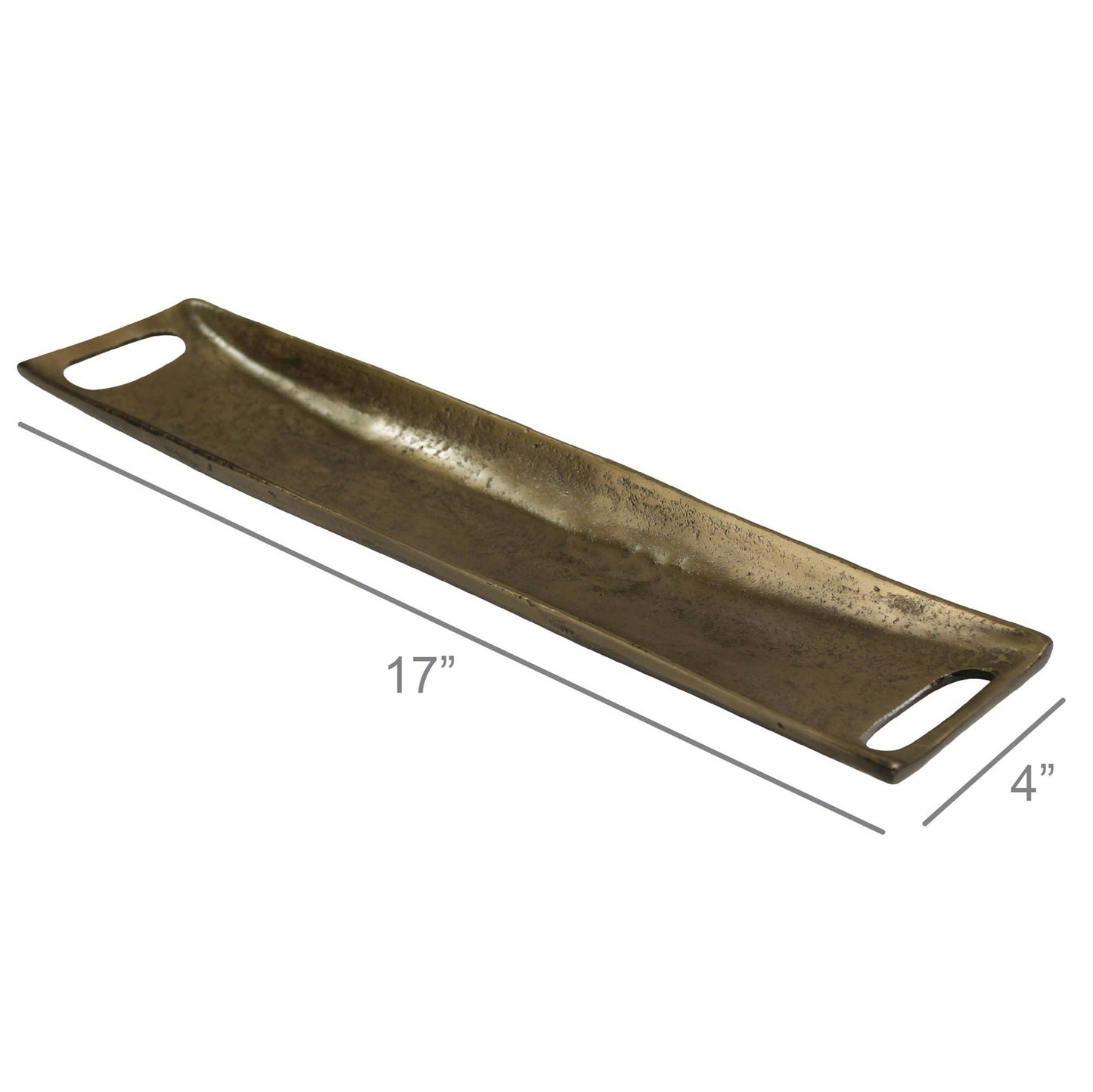 Dash Rectangle Tray, Brass - Lrg