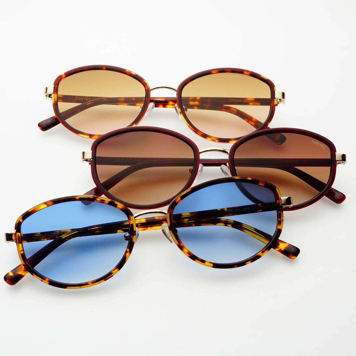 Freyrs Jordan Acetate Oval Sunglasses  : Burgundy