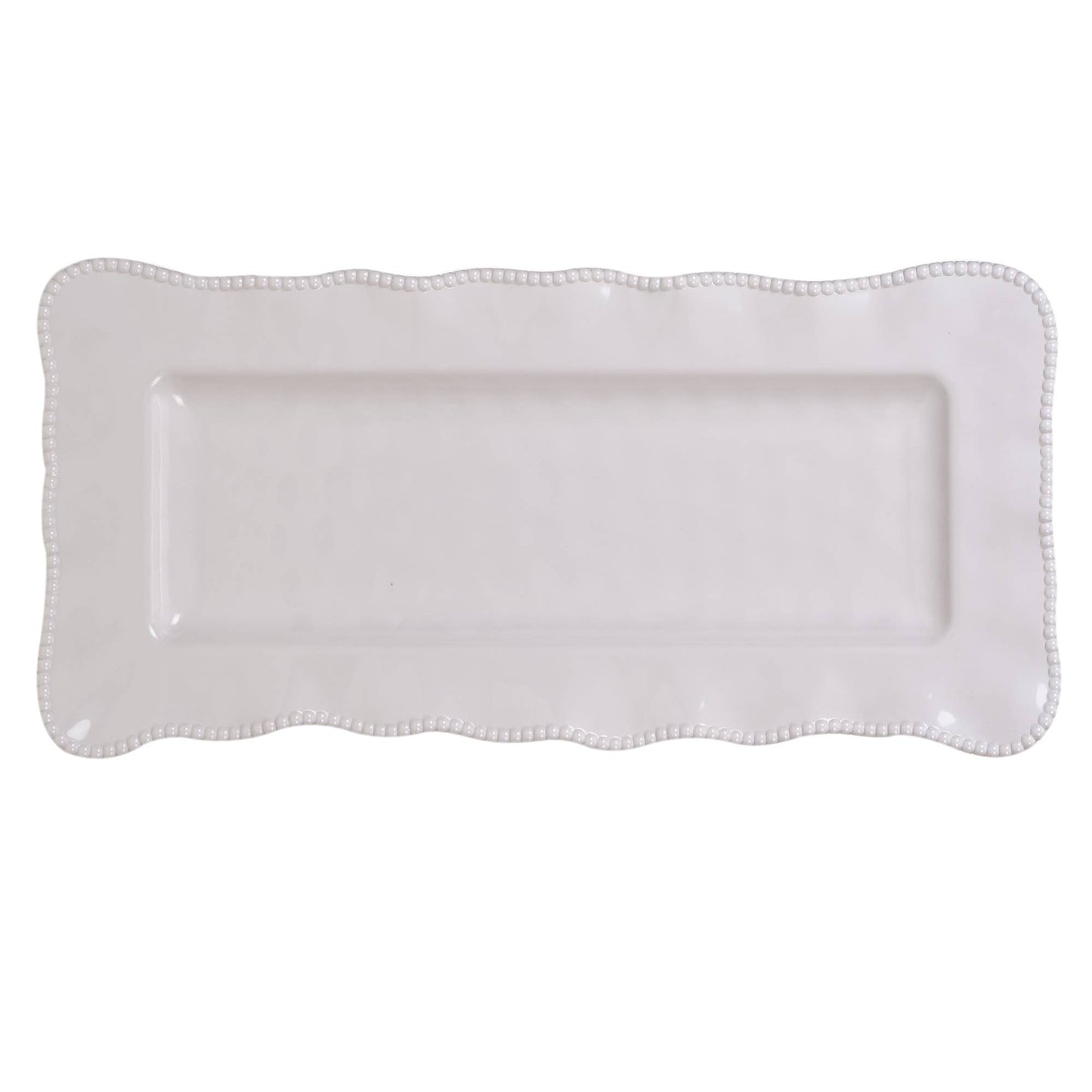 Perlette Cream Melamine Rectangular Platter