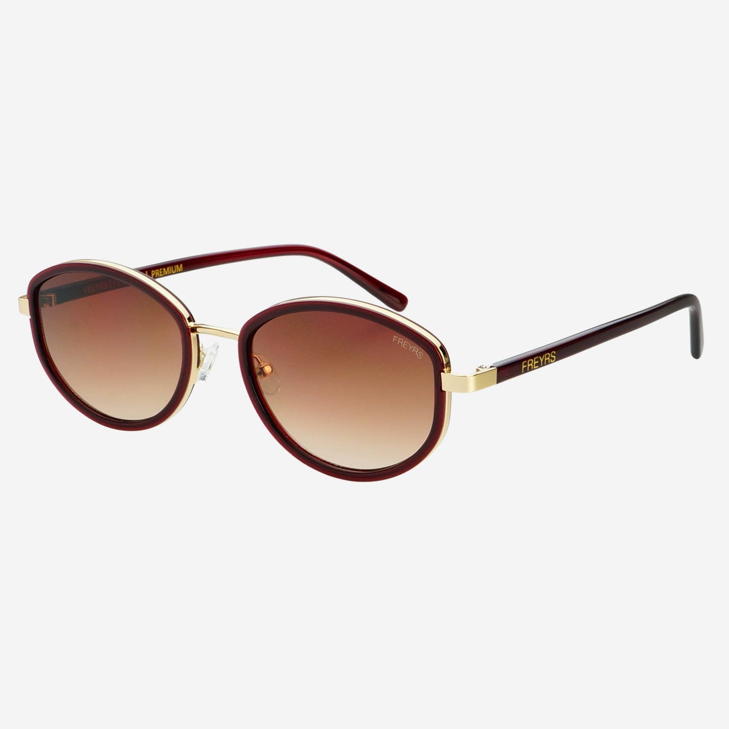 Freyrs Jordan Acetate Oval Sunglasses  : Burgundy