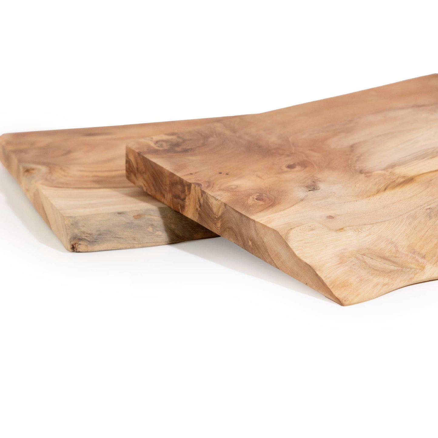 Live Edge Teak Slice Charcuterie Board: Large