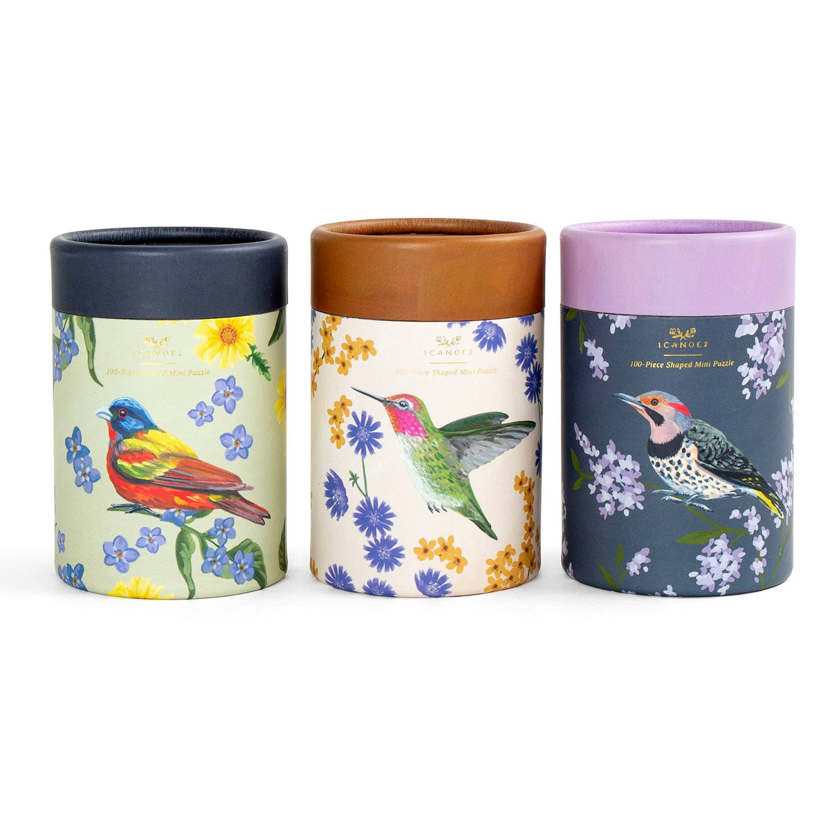 1canoe2 | One Canoe Two Paper Co. - Feathered Friends - 100 Piece Birds Jigsaw Puzzles Set of 3