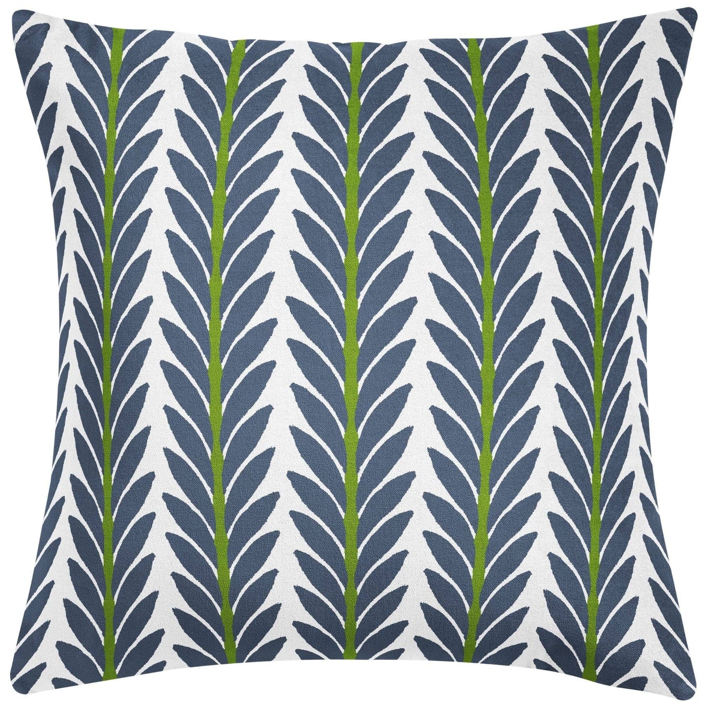 Frond Indigo Decorative Pillow: 22” x 22” Throw Pillow