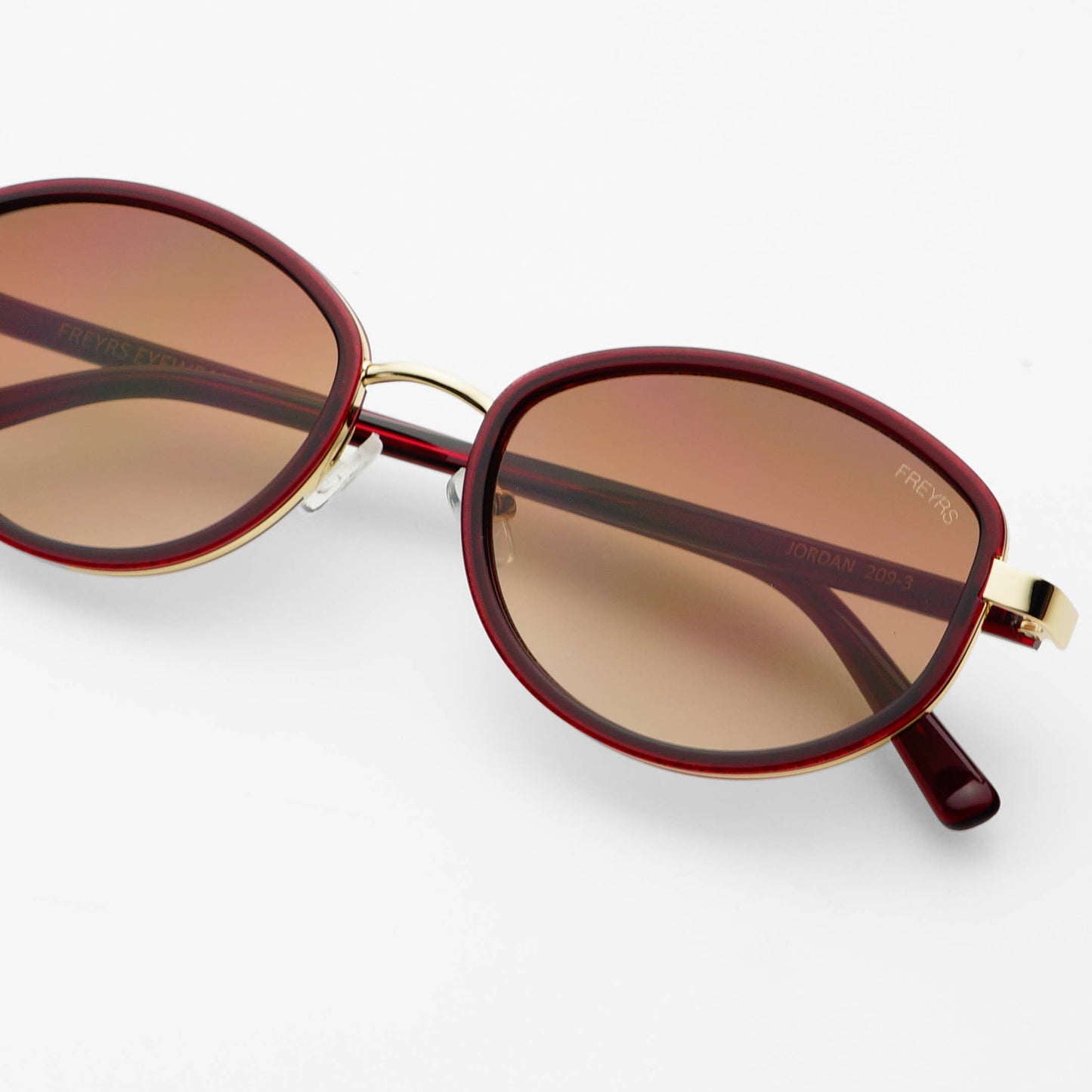 Freyrs Jordan Acetate Oval Sunglasses  : Burgundy