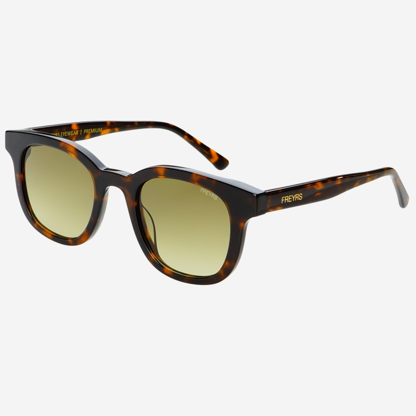 Freyrs Jasper Acetate Unisex Sunglasses: Tortoise / Green
