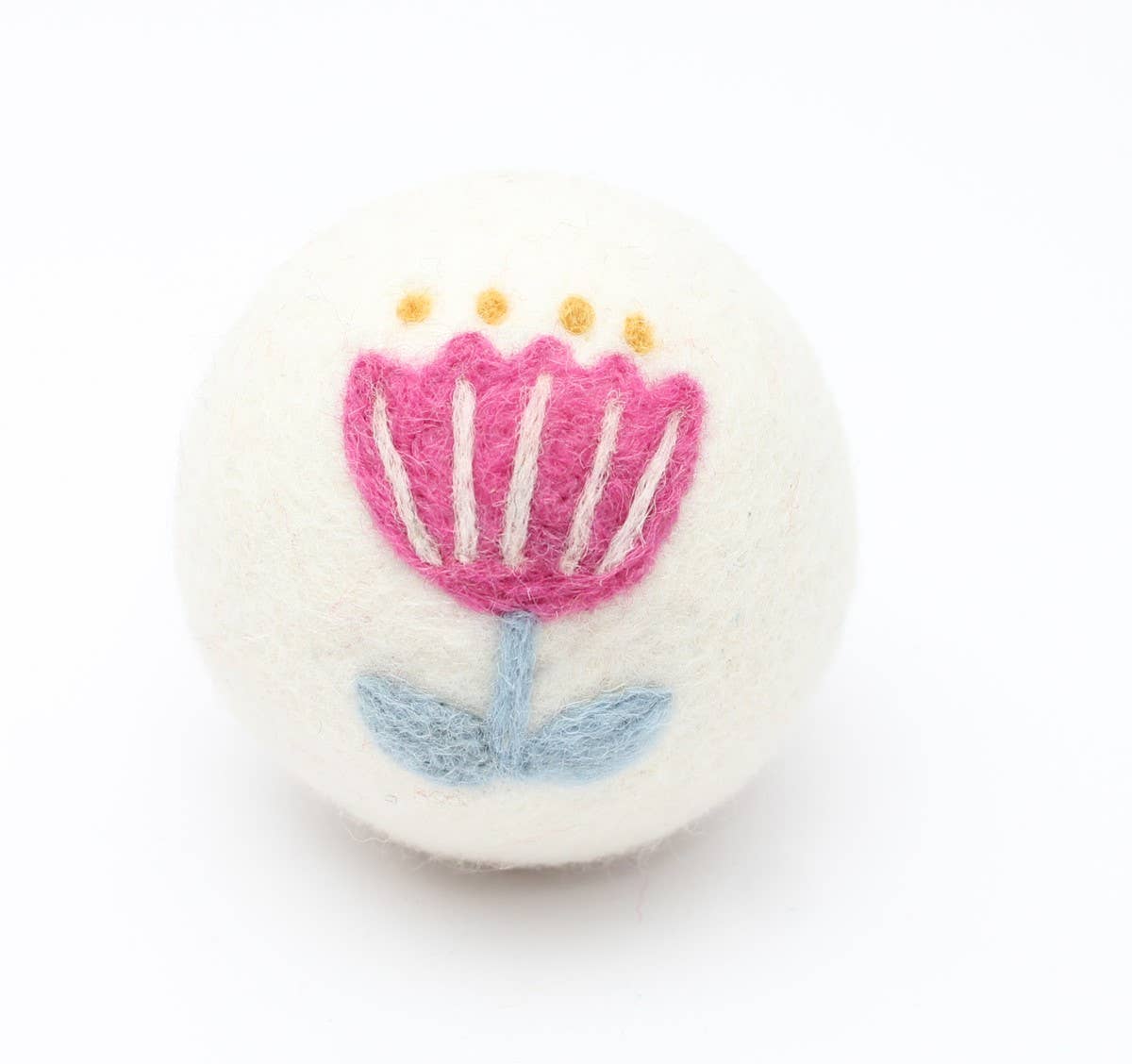 Flowers: Eco Wool Dryer Balls Fair Trade: Yellow/Pink