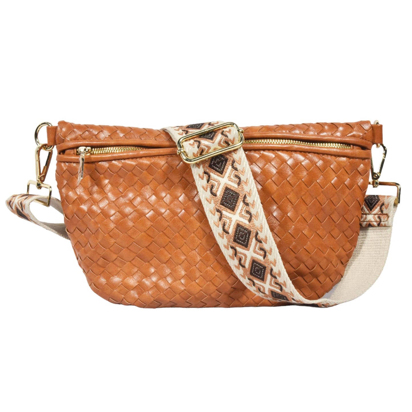 The Fiona | Woven Bum Bag | Brown