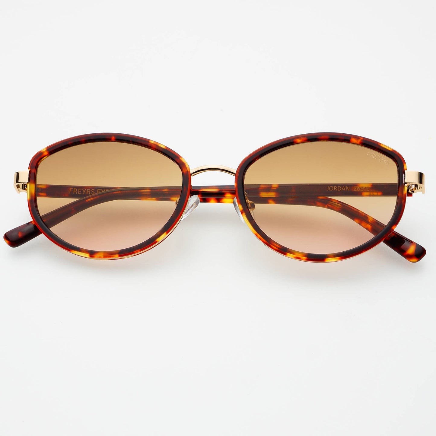 Jordan Acetate Oval Sunglasses : Amber Tortoise / Brown