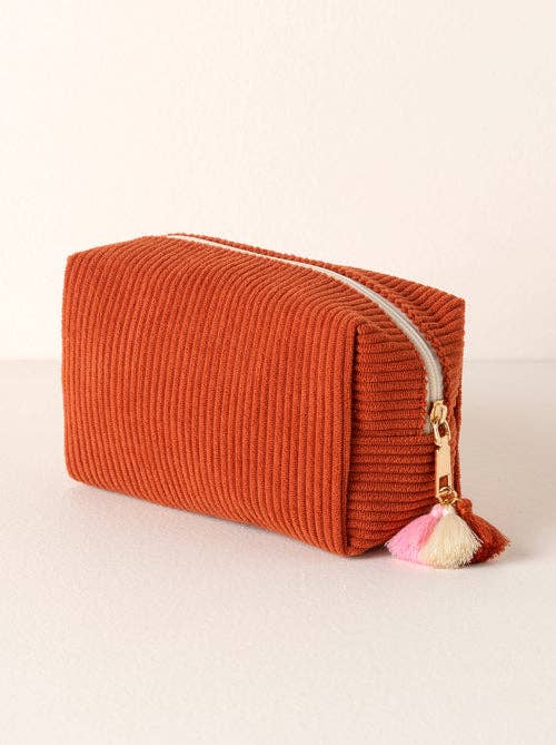 ROUX BOXY ZIP POUCH: Rust