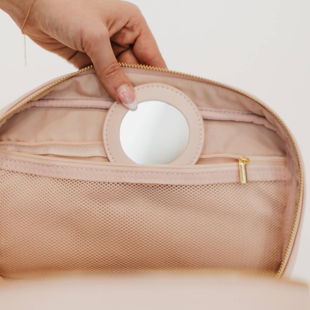 Madelyn Bow Makeup Bag: Blush