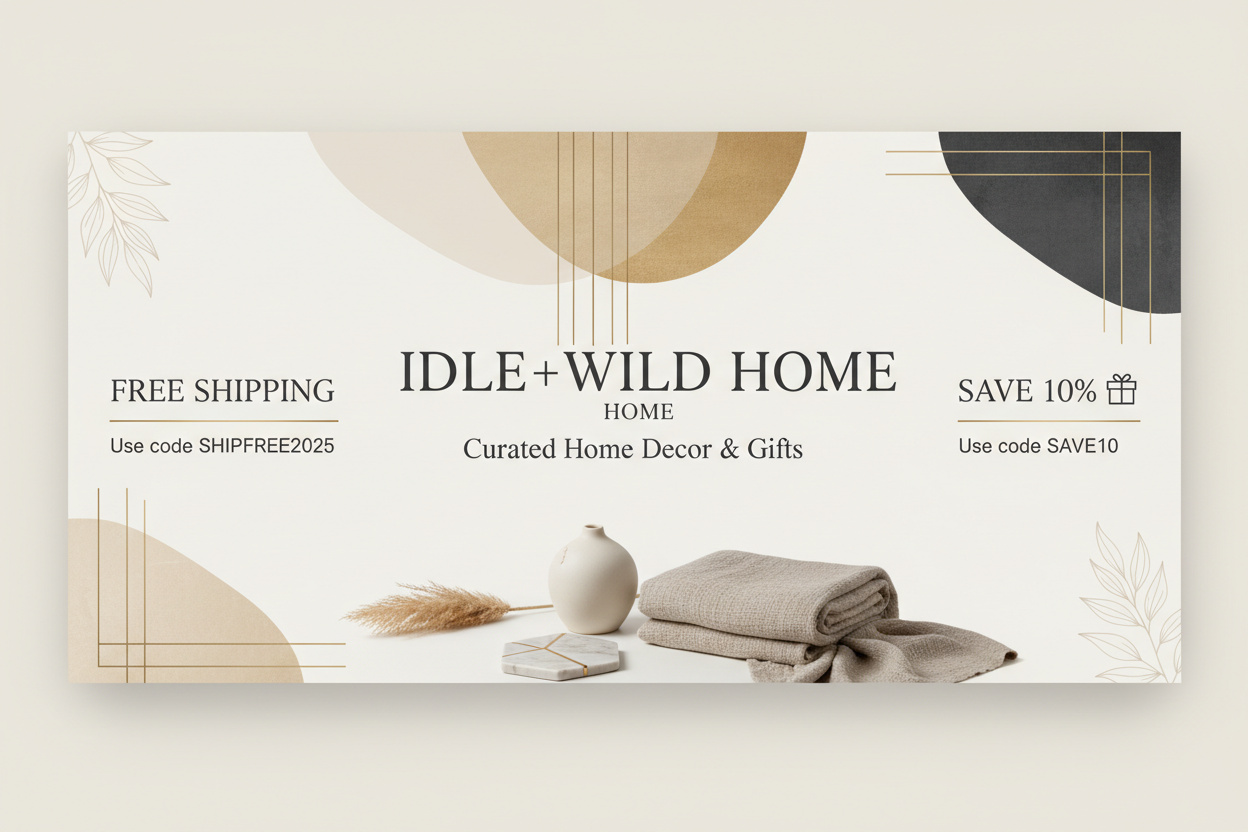 IDLE+WILD HOME promotional banner