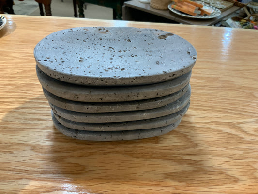 Oval Travertine Soap Dish